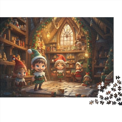 Christmas Town 300 Teile Puzzle für Erwachsene 300 Teile Weihnachtshaus Erwachsene Puzzles Familienspiele Unmögliche Herausforderungen von KoNsev