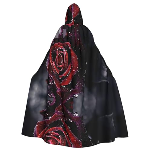 Dew Rose Kapuzenumhang Halloween Mittelalter Kostüm Erwachsene Cosplay Langer Umhang für Damen und Herren von KoNsev