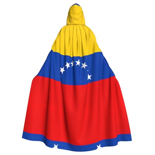 Flagge Venezuelas Kapuzenumhang Halloween Mittelalter Kostüm Erwachsene Cosplay Langer Umhang für Damen und Herren von KoNsev