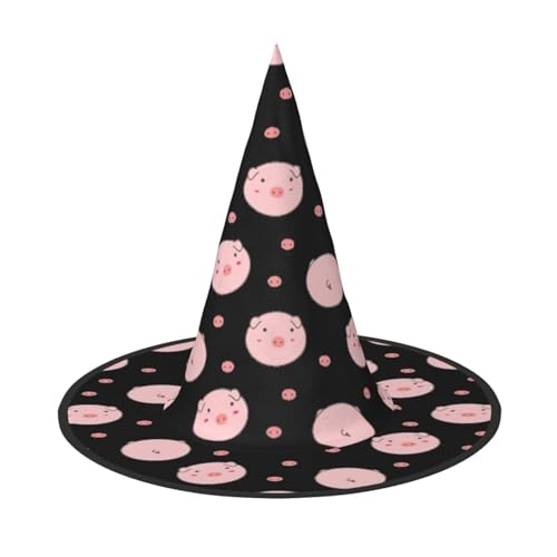 Hexenhut für Damen, Puderschwein, zum Aufhängen, Halloween, Hexenhut, Kostüm, Cosplay, Party, Mädchen, Hexenhüte, 1 Stück von KoNsev