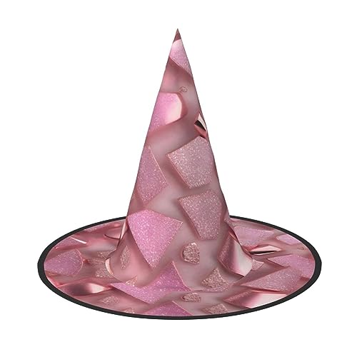 KoNsev Frauen Rose Gold Faux Glitzer Hexe Hüte Hängen Halloween Frauen Hexe Hut Kostüm Cosplay Party Mädchen Hexe Hüte 1 Stück von KoNsev