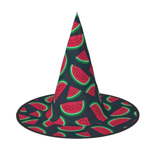 KoNsev Rote Wassermelonen-Hexenhüte für Damen, zum Aufhängen, Halloween, Hexenhut, Kostüm, Cosplay, Party, Mädchen, Hexenhüte, 1 Stück von KoNsev