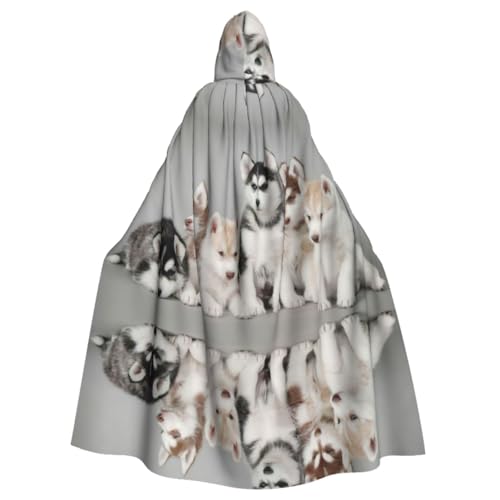 Lovely Dogs Kapuzenumhang Halloween Mittelalter Kostüm Erwachsene Cosplay Langer Umhang für Damen und Herren von KoNsev