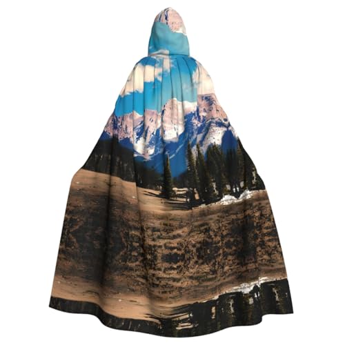 Rocky Mountains Kapuzenumhang Halloween Mittelalter Kostüm Erwachsene Cosplay Langer Umhang für Damen und Herren von KoNsev