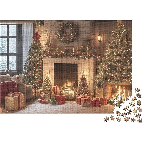 Weihnachtshaus-Puzzle, 300 Teile, Weihnachtshaus-Puzzles für Erwachsene, 300 Teile, unmögliche Herausforderungen von KoNsev