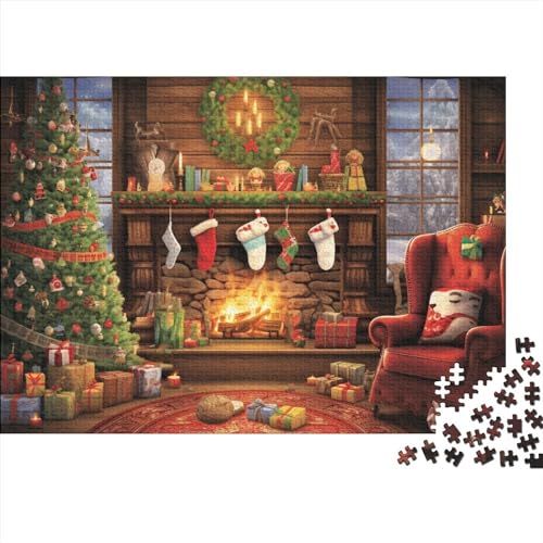 Weihnachtshaus-Puzzle-Spiel für Erwachsene, 1000-teiliges Puzzle-Spiel für Erwachsene, Weihnachtsstadt-Puzzles, Lernspiele, Level: Hart von KoNsev