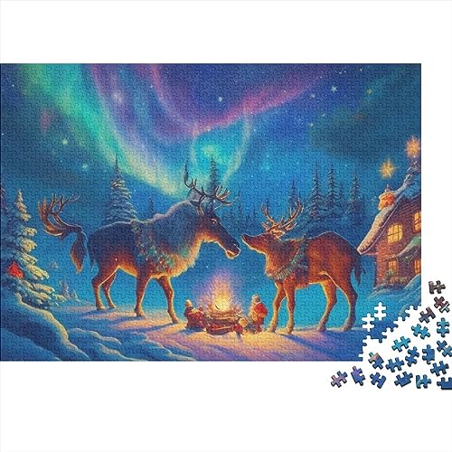 Weihnachtsstadt-Puzzle, 1000 Teile für Erwachsene, Heiligabend, Aurora, Lernspiele für Erwachsene, herausforderndes Spiel von KoNsev