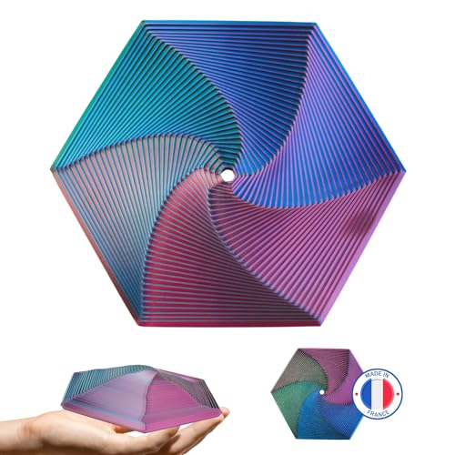 Fractal Fidget Hexagon - Anti-Stress-Spielzeug aus dem 3D-Drucker - Geschenkideen für Kinder und Erwachsene - Geburtstag Weihnachten Feste Angst Taschenformat Büro Klein Leicht von Koala Studio