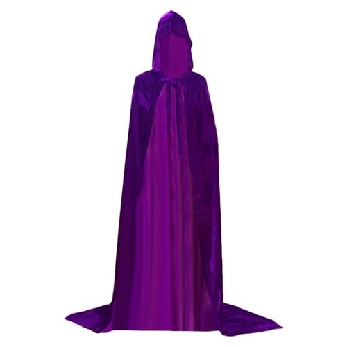 Kobilee Cloak Kapuzenumhang Halloween Gothic Cloak Rot mit Kapuze Teufelsumhang Karneval mittelalter Schwarz Zauberumhang mit Ärmeln Erwachsene Mantel Zauberer Unisex Faschingskostüme Cape von Kobilee