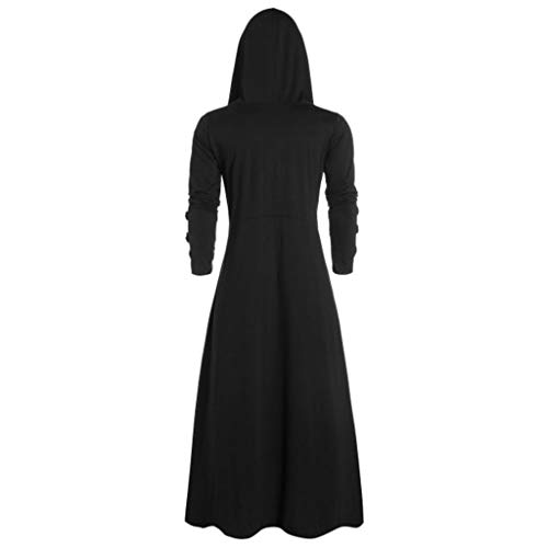 Kobilee Umhang mittelalter, Cloak mit Kapuze mittelalter Teufelsumhang Schwarz Gothic Zauberumhang Halloween Rot Karneval Kapuzenumhang Hexe Unisex Vampir Kostüm Zauberer Maxi Teufel Kostüm Mantel von Kobilee