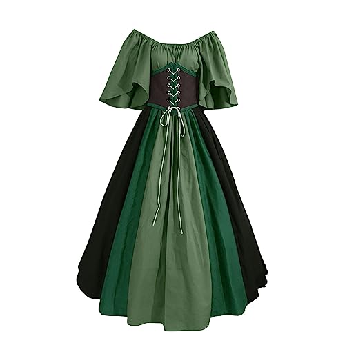 Kobilee Viktorianisches Kleid Damen, Cosplay Renaissance Outfit Steampunk Große Größen Gothic Kleidung Gothic Wikinger Kleider Viktorianisches Vintage Kleid Lang Kostüm Maxi Kleidung von Kobilee