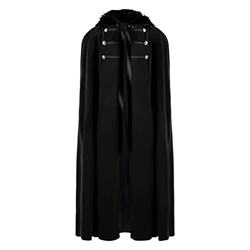 Kobilee Wikinger Umhang Herren - Kapuzenumhang Gothic Rot Teufelsumhang Schwarz Karneval Zauberumhang Halloween mit Kapuze mittelalter Umhang Maxi Zauberer Mantel Erwachsene Hexe Teufel Kostüm Cape von Kobilee