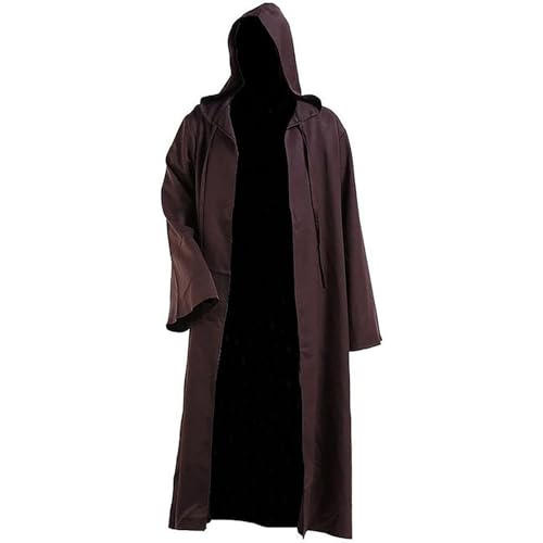 Kobilee mittelalter Umhang - Teufelsumhang Halloween Rot Umhang Schwarz Gothic Zauberumhang mit Kapuze Karneval mittelalter Cloak Hexe Maxi Teufel Kostüm Zauberer mit Ärmeln Vampirkostüm Gewand von Kobilee