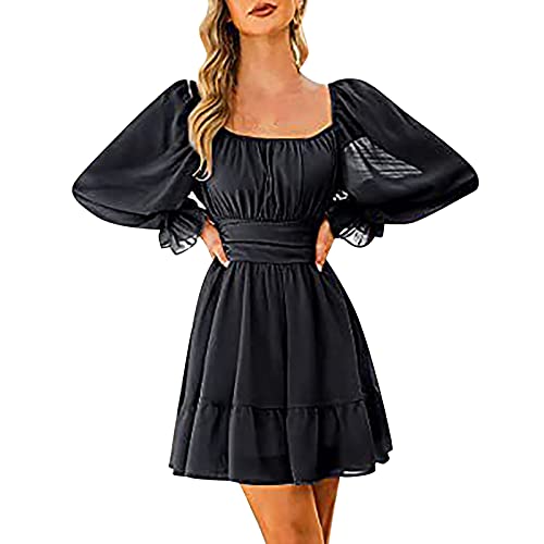 Piratenkleid Schwarz, Piratin Kostüm Damen, Damen Weißes Piraten Piratenkostüm, Rüschenkleid mit Langen Puffärmeln Karneval Kostüm Fasching, Feenkleid Rosa Schwarzes Kleid Fairy Dress Hosenrock von Kobilee