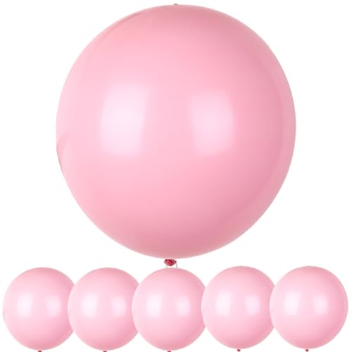 KOBOKO Rosa Luftballons Groß, 5 Stk 36 Zoll Riesen Luftballons Pastell, 91 cm XXL Luftballon Pastell Rosa Party Deko, Riesenballon Pink Geburtstag Deko, Große Pink Ballons für Geburtstag Hochzeit Deko KOBOKO Rosa Luftballons Groß, 5 Stk 36 Zoll Riesen Luftballons Pastell, 91 cm XXL Luftballon Pastell Rosa Party Deko, Riesenballon Pink Geburtstag Deko, Große Pink Ballons für Geburtstag Hochzeit Deko von Koboko