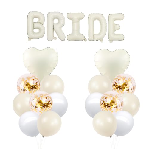 KOBOKO Bride to Be Deko Luftballons Beige, Jga Deko Frauen Ballons, Bride Ballon Hochzeit Deko, Bride Luftballon Hochzeitsdeko, Beige Ballons Bride Deko für Brautparty,Hochzeit,Bachelorette Party Deko KOBOKO Bride to Be Deko Luftballons Beige, Jga Deko Frauen Ballons, Bride Ballon Hochzeit Deko, Bride Luftballon Hochzeitsdeko, Beige Ballons Bride Deko für Brautparty,Hochzeit,Bachelorette Party Deko von Koboko