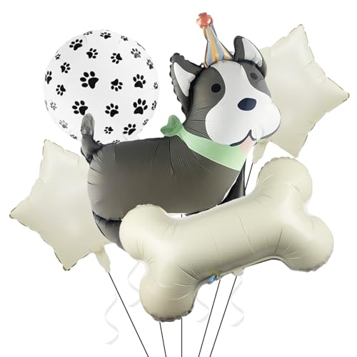 KOBOKO Folienballon Hundegeburtstag, 5 Stück Luftballon Hunde Geburtstag Deko, Knochen Helium Ballons Hund Geburtstag, Hundegeburtstag Deko Tier Luftballons, Stern Ballon Tiere Birthday Dog Party Deko KOBOKO Folienballon Hundegeburtstag, 5 Stück Luftballon Hunde Geburtstag Deko, Knochen Helium Ballons Hund Geburtstag, Hundegeburtstag Deko Tier Luftballons, Stern Ballon Tiere Birthday Dog Party Deko von Koboko