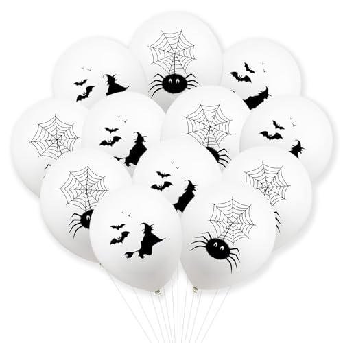 KOBOKO Halloween Deko Ballons, 20 Stück Halloween Balloons Halloween Deko Hexe, Fledermaus deko Spinne Halloween Luftballons, Halloween Party Geburtstagsdeko Helium Ballons, Ballon Deko Halloween von Koboko