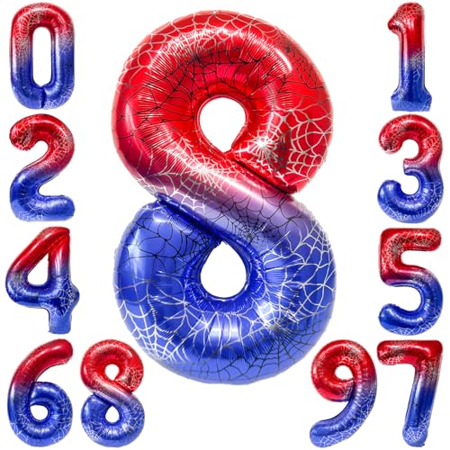 KOBOKO Spidey Deko Luftballon 8. Geburtstag Junge, 40 Zoll Zahlen Luftballon 8 Jahre, Folienballon 8 Spidey Geburtstagsdeko 8 Jahre Junge, Spider Ballon 8 Geburtstags, Luftballons Geburtstag 8 Jahr KOBOKO Spidey Deko Luftballon 8. Geburtstag Junge, 40 Zoll Zahlen Luftballon 8 Jahre, Folienballon 8 Spidey Geburtstagsdeko 8 Jahre Junge, Spider Ballon 8 Geburtstags, Luftballons Geburtstag 8 Jahr von Koboko