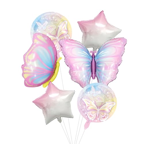 KOBOKO Luftballon Schmetterling Deko Geburtstag, 6 Stk Schmetterling Folienballon, XXL Schmetterlinge Luftballons Geburtstag Mädchen, Pastell Ballons Schmetterlinge Deko für Mädchen Jubiläum Party KOBOKO Luftballon Schmetterling Deko Geburtstag, 6 Stk Schmetterling Folienballon, XXL Schmetterlinge Luftballons Geburtstag Mädchen, Pastell Ballons Schmetterlinge Deko für Mädchen Jubiläum Party von Koboko
