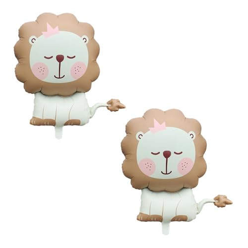 KOBOKO Luftballon Tiere Kindergeburtstag Deko, 2 Stück Löwe Folienballon Tiere Dschungel Deko Geburtstag, Tier Luftballons Braun Löwe Waldtiere Geburtstag Deko, Waldtiere Helium Ballons Dschungel Deko KOBOKO Luftballon Tiere Kindergeburtstag Deko, 2 Stück Löwe Folienballon Tiere Dschungel Deko Geburtstag, Tier Luftballons Braun Löwe Waldtiere Geburtstag Deko, Waldtiere Helium Ballons Dschungel Deko von Koboko