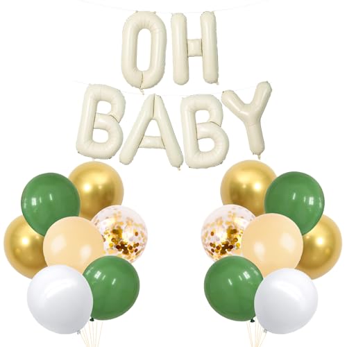 KOBOKO Oh Baby Deko Luftballon, 20 Stk Baby Ballon Babyparty Deko Set, 16 Zoll OH Baby Beige Luftballons Geburtstag Babyshowerparty Deko, Baby Luftballon für Baby Shower Gender Reveal Party Taufe Deko KOBOKO Oh Baby Deko Luftballon, 20 Stk Baby Ballon Babyparty Deko Set, 16 Zoll OH Baby Beige Luftballons Geburtstag Babyshowerparty Deko, Baby Luftballon für Baby Shower Gender Reveal Party Taufe Deko von Koboko