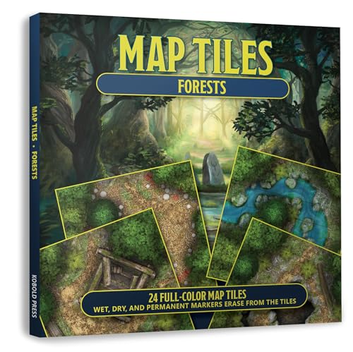 Kobold Press Map Tiles: Forests - Waldabenteuer mit 24 interaktiven Kartenfliesen (14+) von Kobold Press