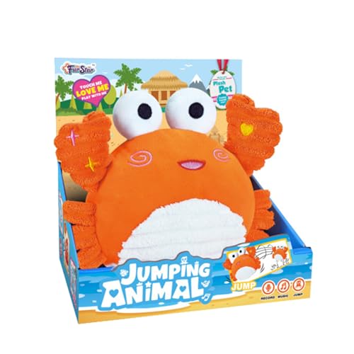 Kögler 26736 - Hüpfende Krabbe, ca. 17 cm groß, Plüschtier mit Musik und Laberfunktion, plappert Alles nach und bewegt Sich Kögler 26736 - Hüpfende Krabbe, ca. 17 cm groß, Plüschtier mit Musik und Laberfunktion, plappert Alles nach und bewegt Sich von Kögler