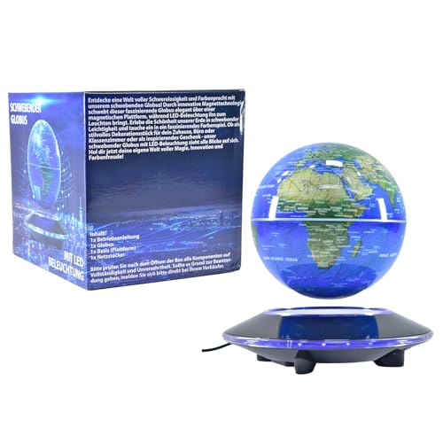Kögler 75605 - Schwebender Globus mit LED Beleuchtung, ca. 14 cm groß, magnetische Weltkugel mit Farbwechsel, inkl. USB Kabel, als Weltkarte und Nachtlicht Kögler 75605 - Schwebender Globus mit LED Beleuchtung, ca. 14 cm groß, magnetische Weltkugel mit Farbwechsel, inkl. USB Kabel, als Weltkarte und Nachtlicht von Kögler