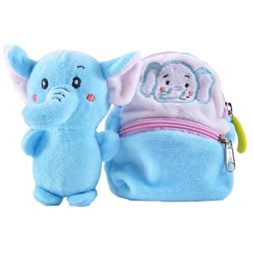 Kögler 75785 - Friends2Go, Plüsch Elefant Nyro im Plüsch-Rucksack, ca. 12,5 cm groß, niedliches Plüschtier im praktischen Rucksack von Kögler