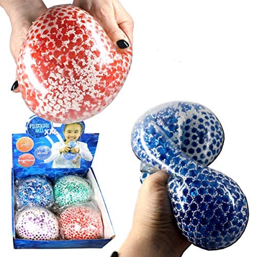 Kögler Quetschball Groß Squeezeball XXL ca.12cm Perlen Bunt Flutschiball Anti Stress Ball Knetball von Kögler