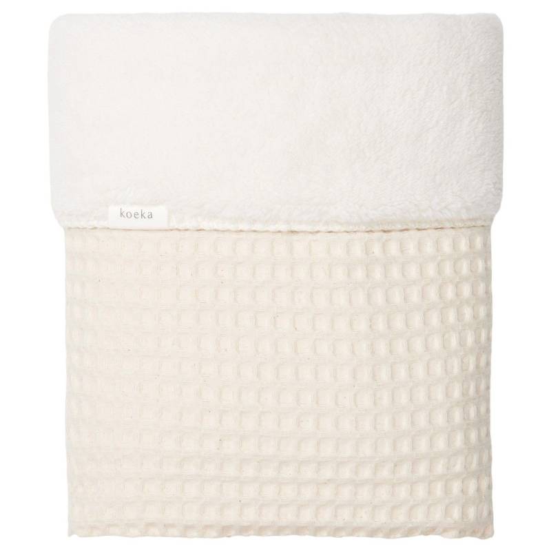 Koeka Cot Blanket Waffle/Teddy Oslo - 100x150 cm. von Koeka