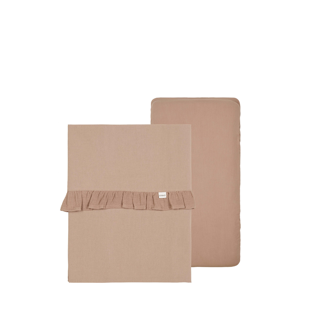 Koeka Cradle Sheet&Fitted Sheet Set Ruffle Faro von Koeka