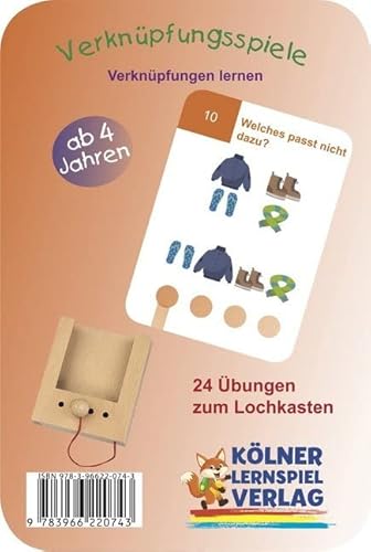 Verknüpfungsspiele: Kartensatz für den Lochkasten von Kölner Lernspielverlag