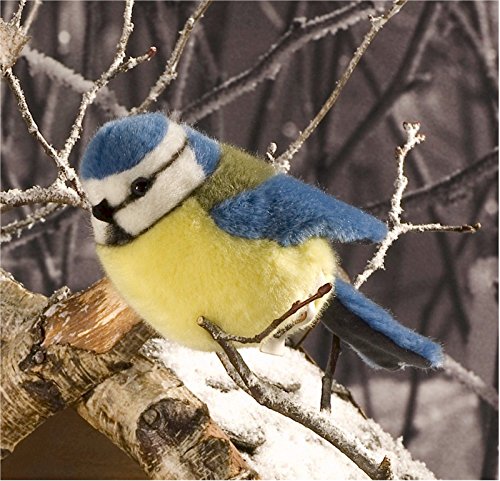 Teddys Rothenburg Kösen, Blaumeise, 14 cm, sitzend, gelb/blau, Stoffblaumeise, Plüschvogel von Kösener