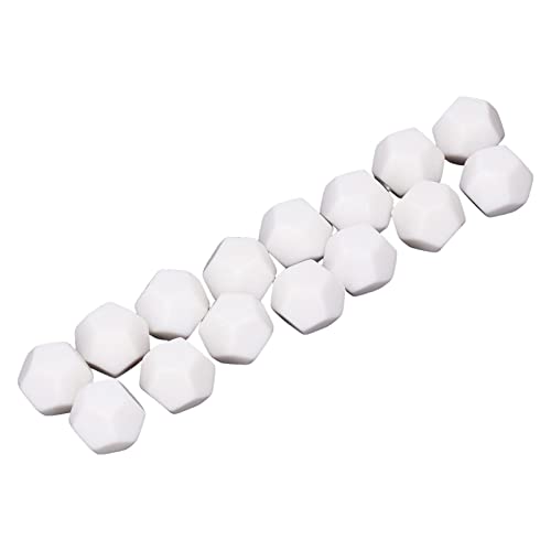 30pcs 12 -seitig weiße Blankwürfel Schreiben Sie auf Plastikwürfeln für Unterhaltung Bildung 2.2 cm von Koieam