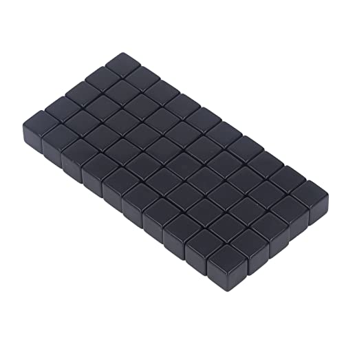 50pcs Square Smooth Dice Small Schreiben Sie auf Wischwürfel Verbesserung der Kreativität und Fantasie für Brettspiele Digitaler Unterricht (Schwarz) von Koieam