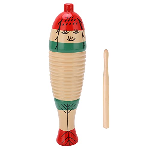 Holzfischtrommelstangen Percussion Spielzeuginstrument für Kinder Geschenke Spiraldesign Übung Arm Stärke Baby Musikalische Ausbildung von Koieam