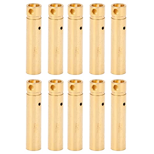 Koieam Bananenstecker, 4 mm weiblicher Bananenstecker, reines Kupfer, vergoldete Bullet-Bananenstecker für elektronisches Messzubehör von Koieam