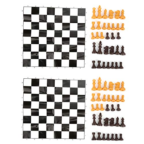 Koieam Chess Game, 2 Set Chess Game Chess Pieces Set Portable Chess Board Playing Chess Game Toy von Koieam