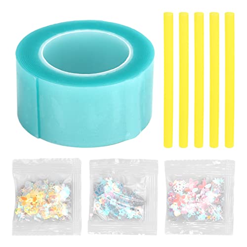 Nano Tape Bubble Kit DIY Elasticballons für Kinder Mädchen Jungen mit Strohhalmen und dekorativen Füllungen (Blau) von Koieam