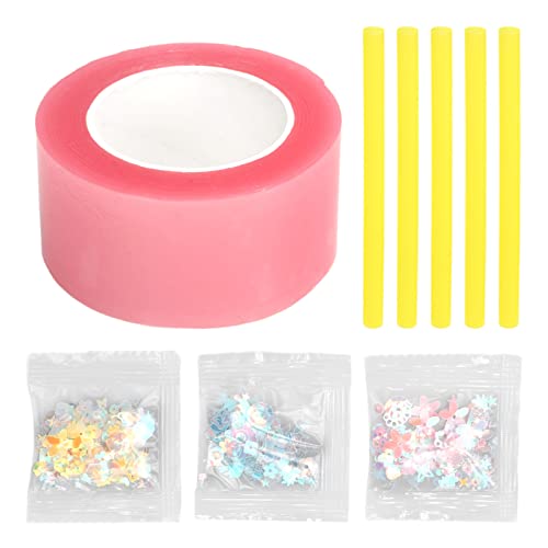 Nano Tape Bubble Kit DIY Elasticballons für Kinder Mädchen Jungen mit Strohhalmen und dekorativen Füllungen (Rosa) von Koieam