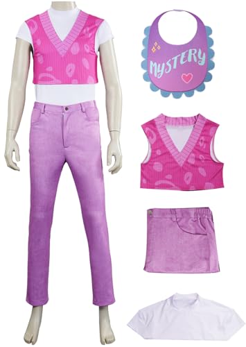 Kolegrial Mystery Kostüm Herren Fasching Cosplay Anime Dämon Boygroup Sajaboys Mystery Uniform Set Weste Top Hosen Lätzchen und Perücke für Karneval Halloween Party Maskenball Fest Verkleidung Kolegrial Mystery Kostüm Herren Fasching Cosplay Anime Dämon Boygroup Sajaboys Mystery Uniform Set Weste Top Hosen Lätzchen und Perücke für Karneval Halloween Party Maskenball Fest Verkleidung von Kolegrial