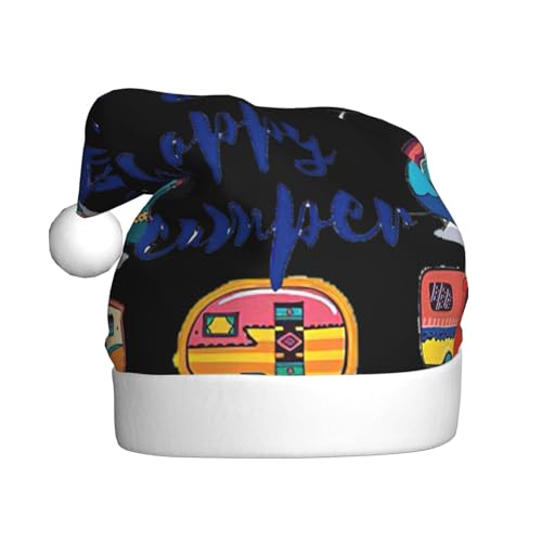 KoloQren Weihnachtsmütze mit Aufdruck "You Make Me Happy" mit Camper-Anhängermotiv, geeignet für Weihnachten und verschiedene Urlaubsaktivitäten von KoloQren