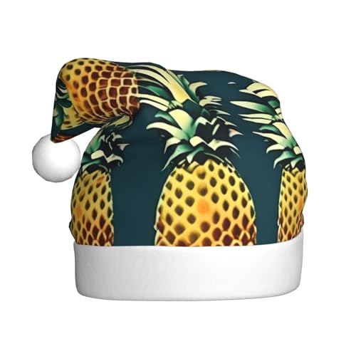 KoloQren Weihnachtsmütze mit Retro-Ananas-Druck, geeignet für Weihnachten und verschiedene Urlaubsaktivitäten von KoloQren