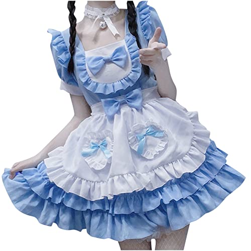 Komiseup Oktoberfest Kostüme Damen Deutsch Dirndl Kleider Set Traditionelle Oktoberfest Outfits Bier Mädchen Maid Plaid Schürze Fancy Dress Karneval Halloween Cosplay Role Play Faschingskostüme 07 von Komiseup