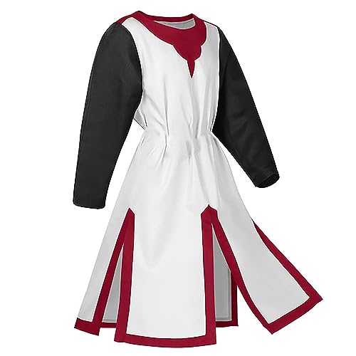 KonJim Übergröße Skort Doppelschlitz Rock Gothic Fee Top Neckholder Kleinkind Mädchen Halloween Kostüm Rosa Neckholder Top Horror Maske Schwarz Midi Kleid Oversized T-Shirt Kapuzenkleid von KonJim