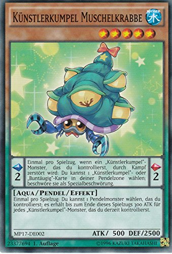 MP17-DE002 - Künstlerkumpel Muschelkrabbe - Common - DE - im Set mit Ultrapro Toploader - Yugioh MP17-DE002 - Künstlerkumpel Muschelkrabbe - Common - DE - im Set mit Ultrapro Toploader - Yugioh von Konami -