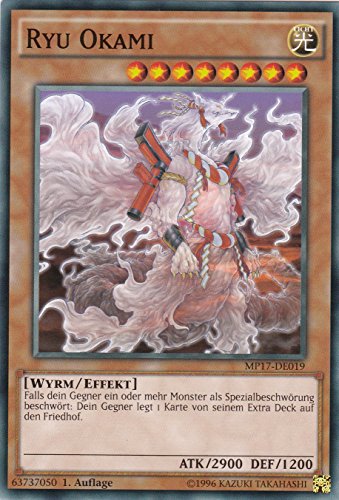 MP17-DE019 - Ryu Okami - Common - DE - im Set mit Ultrapro Toploader - Yugioh von Konami -