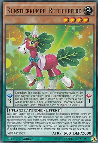 MP17-DE063 - Künstlerkumpel Rettichpferd - Common - DE - im Set mit Ultrapro Toploader - Yugioh von Konami -